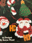 Leisure Arts Jolly Ornaments in Plastic Canvas Vintage 1996 by Karen Wood, 24 Designs, Leaflet 1660