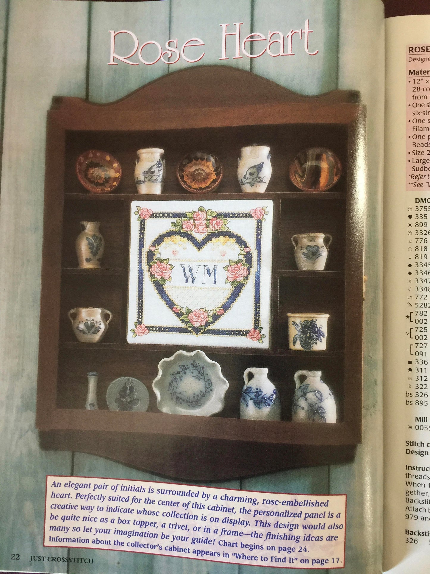 Just Cross Stitch, 2000, February, Create lovely Gifts from the Heart, magazine