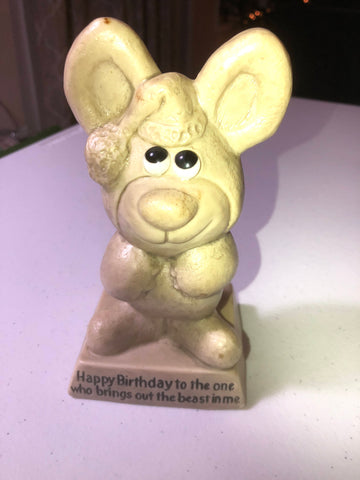 W.R. Berrie's Figurine "Happy Birthday to the One Who Brings out the Best in Me", Vintage Collectible 1970