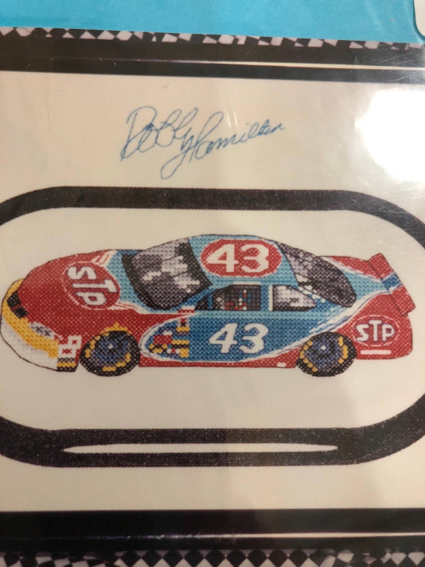 Number 43, Bobby Hamilton's, Grand Prix Vintage Motor Racing Cross Stitch Chart