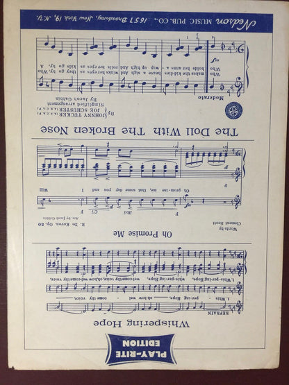 Vintage, 1958 "Let Us Break Bread Together", Adapted by O.S. Carr, Nelson Music, Sheet Music*