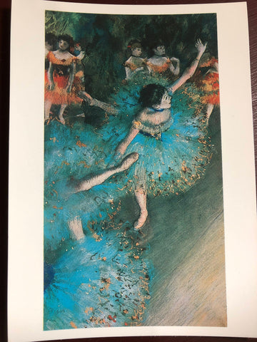 Vintage Collectible, 1988, Postcard, The Green Dancer (Dancers on the Stage), Edgar Degas, French, 1834-1917, The Museum of Modern Art