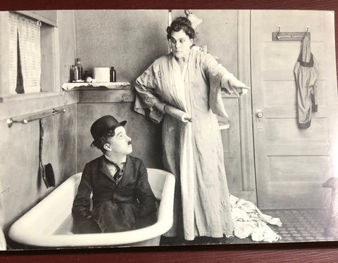 Charlie Chaplin and Phyllis Allen, in  PayDay 1922, Vintage Collectible 1986 Postcard, The Museum of Modern Art/Film Stills Archive ©1986