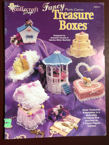the Needlecraft ShopVintage 1998 Fancy, Treasure Boxes, Designed by Jeanette Vanetta & Sandra Miller, , Plastic Canvas Patterns