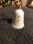 Partridge in a Pear Tree Vintage 1988 Mini Porcelain Bell Ornament LVC1988 China