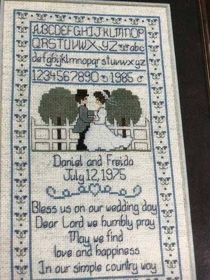 Vintage 1985, Freida's Country Wedding Sampler, by Freida G. Pearce Leaflet #3 Counted Cross Stitch Pattern