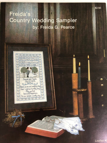 Vintage 1985, Freida's Country Wedding Sampler, by Freida G. Pearce Leaflet #3 Counted Cross Stitch Pattern