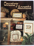 Barbara & Cheryl Country Accents Leaflet 1 Vintage 1982 Counted Cross Stitch, Pattern Book