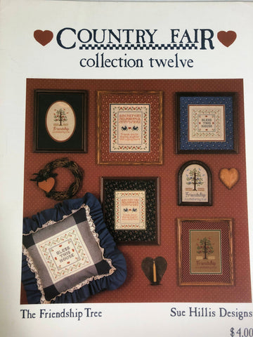 Country Fair Collection Twelve "The Friendship Tree" by Sue Hillis Designs, Vintage 1985, Cross Stitch Patterns