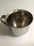 Silver Plated Baby Cup with Pressed in Teddy Bears, Vintage Collectible