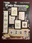 Leisure Arts Four Seasons Leaflet 174 Vintage 1980 Counted Cross Stitch, Pattern Book