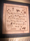 primitivebettys, 1857 Fall Sampler 116 by 126 Stitches