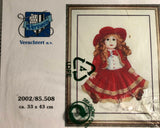 Vervaco, Set of Two (2) nice patterns, Girl in, Green Dress 30.978, Red Cowboy Outfit 85.508 Cross Stitch patterns