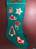 Beautiful, Christmas Stocking, Vintage made of, Felt and Sequins, very nice