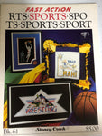 Stoney Creek Collection, Fast action Sports, Athletics, Book 61, Vintage 1989, counted cross, stitch pattern book
