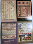 Meredith Corporation, Set of Four (4), First Signs of Fall, Shades of Spring, Winter Psalm, Summer Sampler, 1990 Cross Stitch Patterns