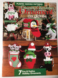 House of White Birches, Country Christmas Ornament Collection, by Vicky Blizzard, Vintage, 1995, Plastic Canvas,  pattern book