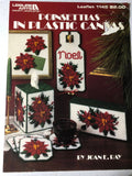 Vintage, 1988, Leisure Arts, Poinsettias in Plastic Canvas, by Joan E Ray, Leaflet 1145