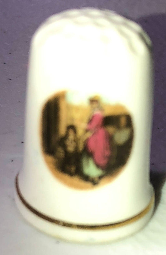 British Made Thimble Bone China Vintage Collectible Sewing Notions