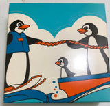 Avon, Penguin Party Napkins, Vintage paper napkins, pack of 25, sealed in package inside decorative box
