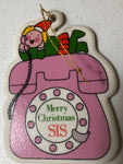 Merry Christmas "SIS" Avon Gift Collection, Vintage, Christmas Tree Ornament