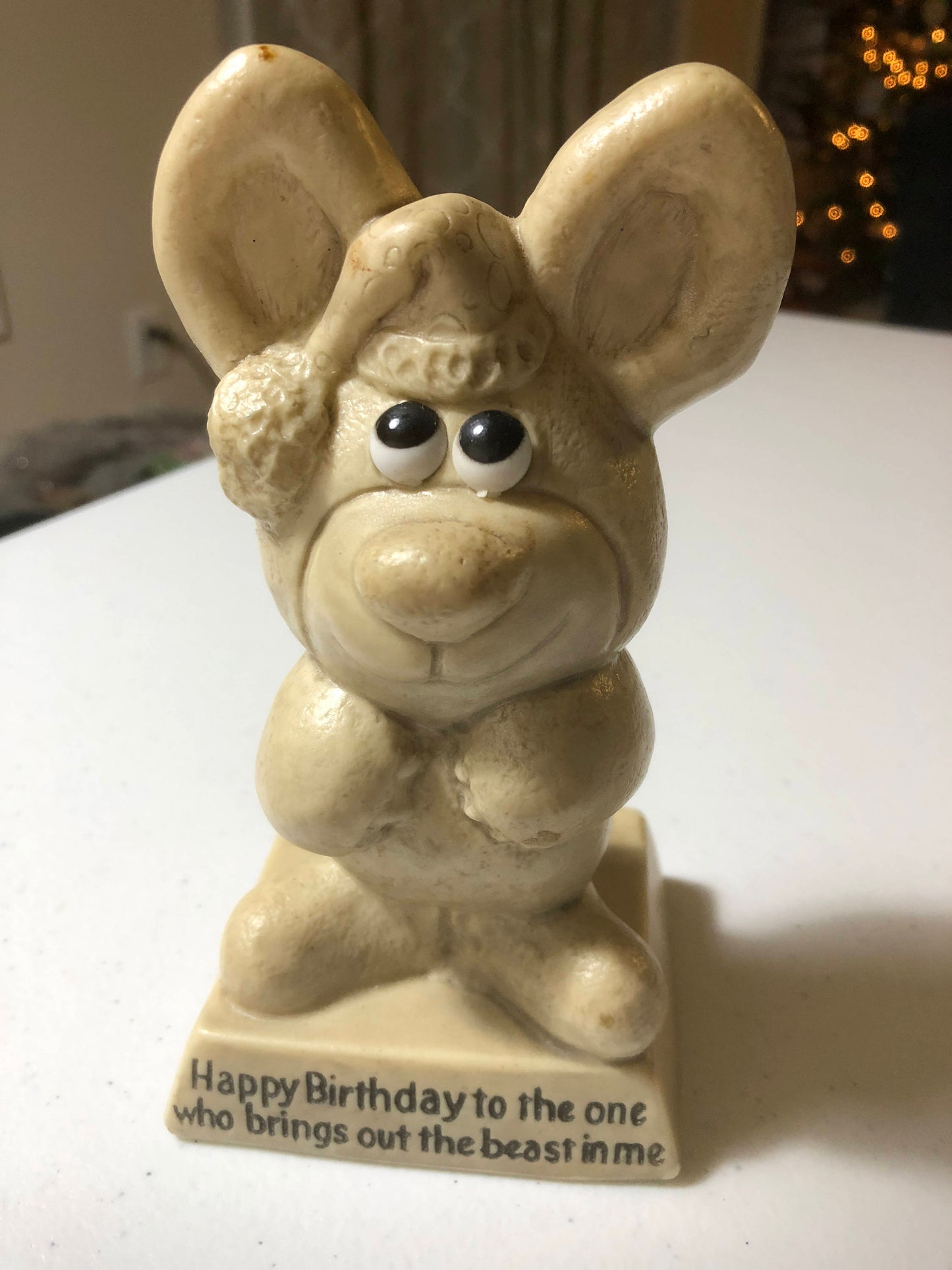 W.R. Berrie's Figurine "Happy Birthday to the One Who Brings out the Best in Me", Vintage Collectible 1970