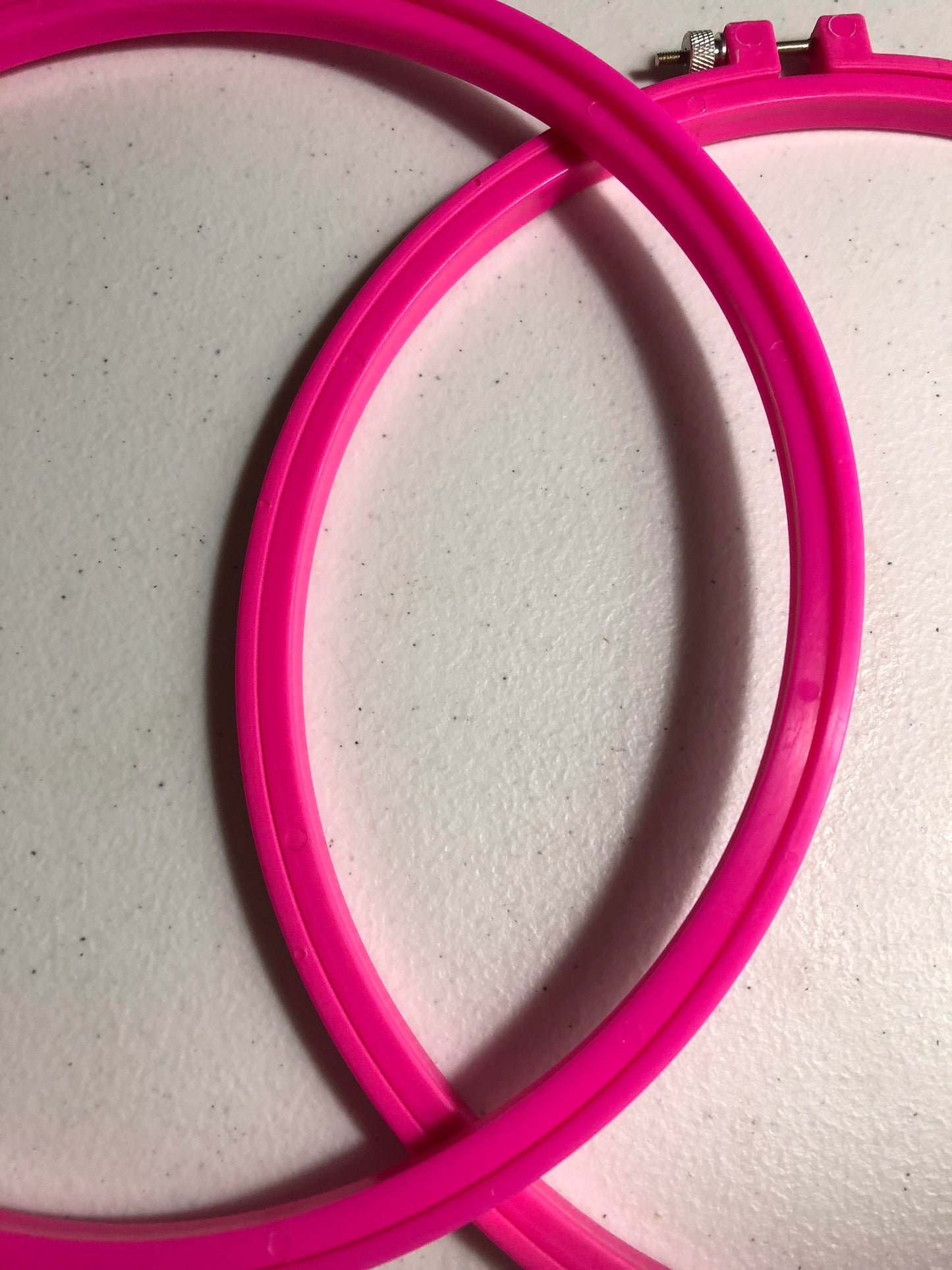 Embroidery Hoops, Set of Two, Hot Pink, Plastic, 10 inch