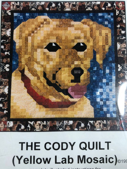 The Cody Quilt, Yellow Lab Mosaic, By Jane L. Kakaley, Vintage 1997, Quilt, Pattern