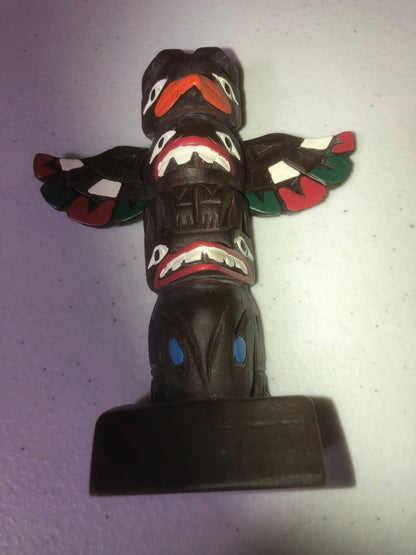Native American, Alaska, Totem Pole, Vintage Collectible, Figurine
