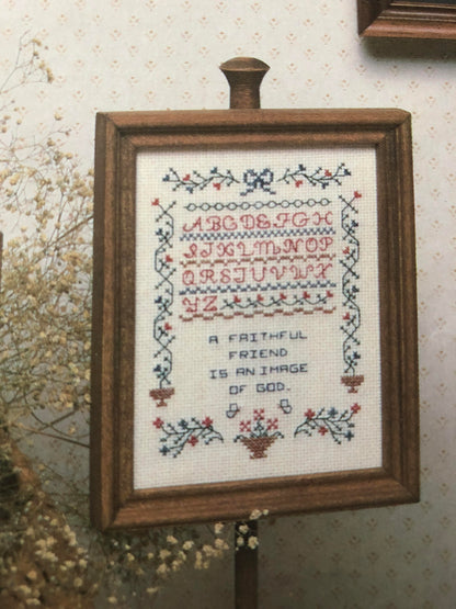 Vintage 1984 Country Friendship Samplers by Pat Waters Leaflet 85 Counted Cross Stitch Pattern Book