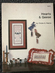 Freida G. Pearce Hearts & Geese  Leaflet #2  Vintage 1985 Counted Cross Stitch Patterns