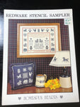 Homespun Hearts, Redware Stencil Sampler, Vintage, 1987, Counted Cross Stitch Pattern Book