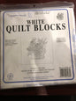 White Quilt Blocks, Jack Dempsey Needle Art, Floral Basket, Quilt Blocks to Embroider, 6 18 by 18 inch Blocks per Package, You will need*