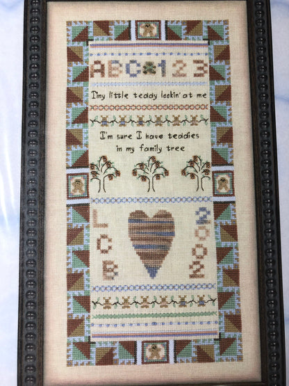 Cross My Heart Inc., Tiny Teddy counted cross stitch pattern