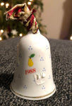 Partridge in a Pear Tree Vintage 1988 Mini Porcelain Bell Ornament LVC1988 China
