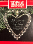 Hallmark, 25 Years Together, Dated 1990, Keepsake Ornament, QX489-6