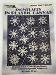Vintage 1994, Leisure Arts, Snowflakes in Plastic Canvas, by Joan Green, Create Your Own Snowflakes Leaflet 1537