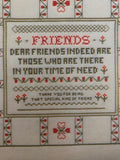 Friends, Country Crafts, Pat Waters, Leaflet No 43, Vintage 1978, Counted Cross, Stitch Pattern, Hard to Find