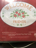 Needle Treasures, welcome Friends, 21 by 14 inch, Screened Design on 51 percent Linen, Crewel Kit
