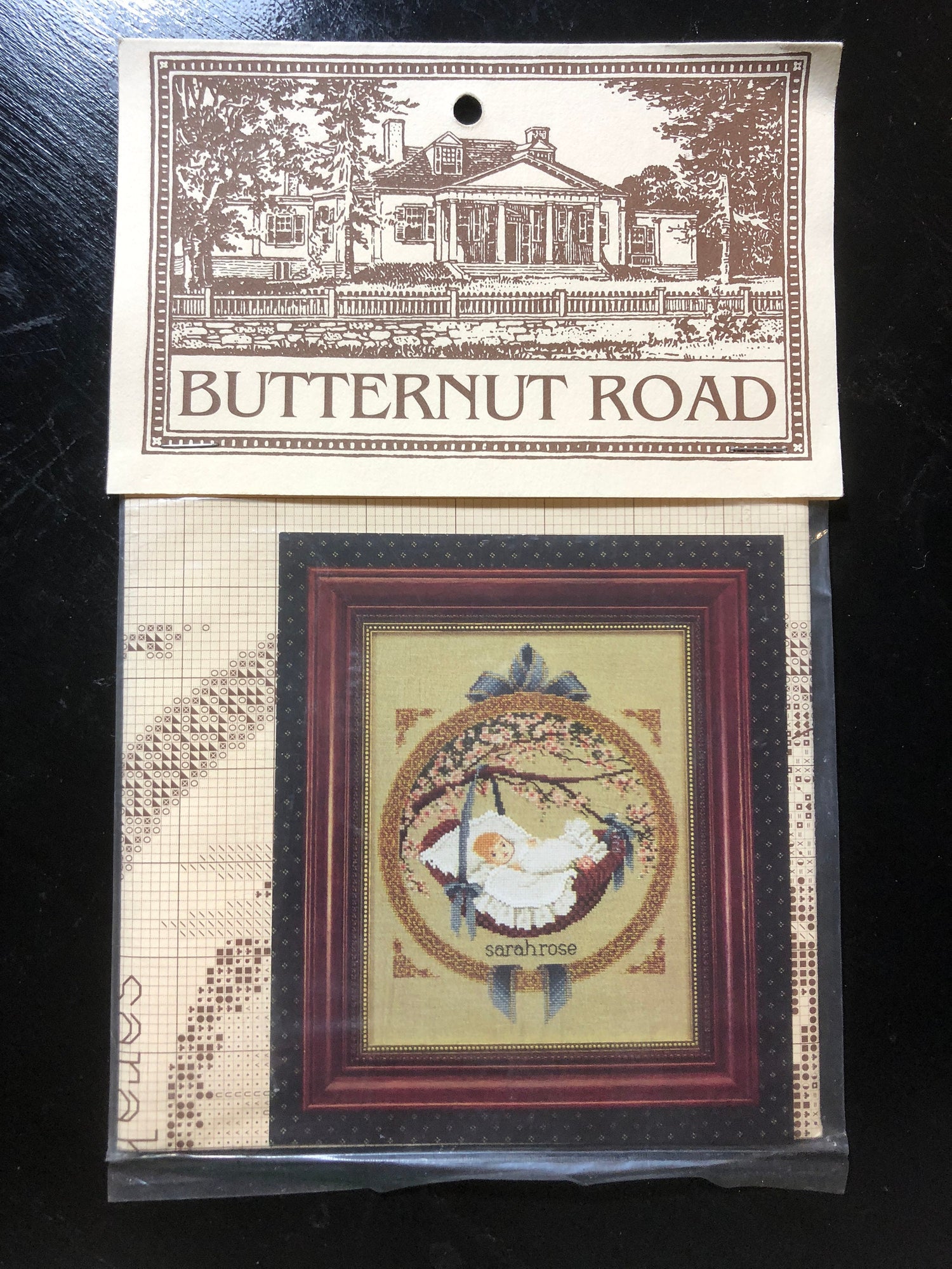 Butternut Road, New Baby, Stitch Count 160 by 126, Vintage, Counted, Cross Stitch Pattern