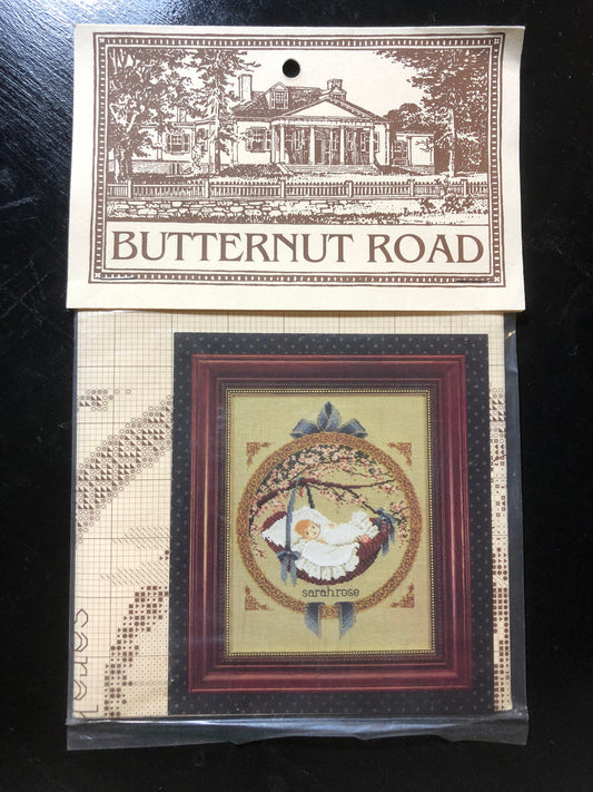 Butternut Road, New Baby, Stitch Count 160 by 126, Vintage, Counted, Cross Stitch Pattern