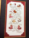 Jean Farish Needleworks, Dear Santa, Vintage, Charted Counted, Cross Stitch Pattern, Design Size 82 by 192 Stitches