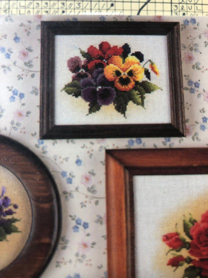 Lavender & Lace, Violets, Pansies, Roses, Vintage, Counted Cross Stitch Pattern