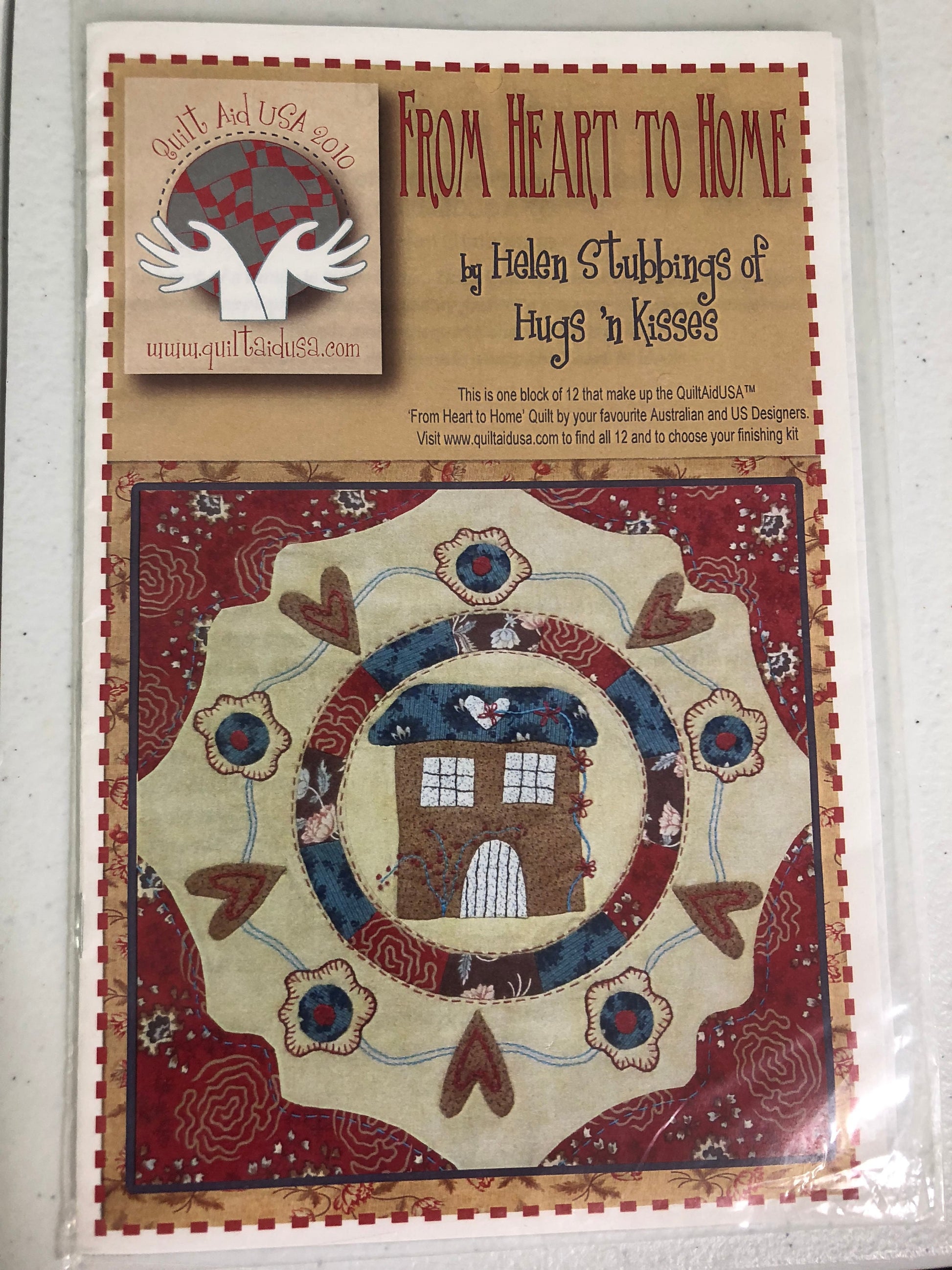 From Heart to Home by Helen Stubbings of Hugs 'n Kisses Quilt Pattern Block