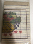 Vogart Crafts, Countless Cross Stitch, Fruit Basket, Pre-Printed Tear-Away Canvas
