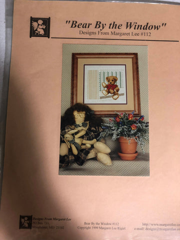Designs by Margaret Lee, "Bear By the Window" Counted Cross Stitch Pattern