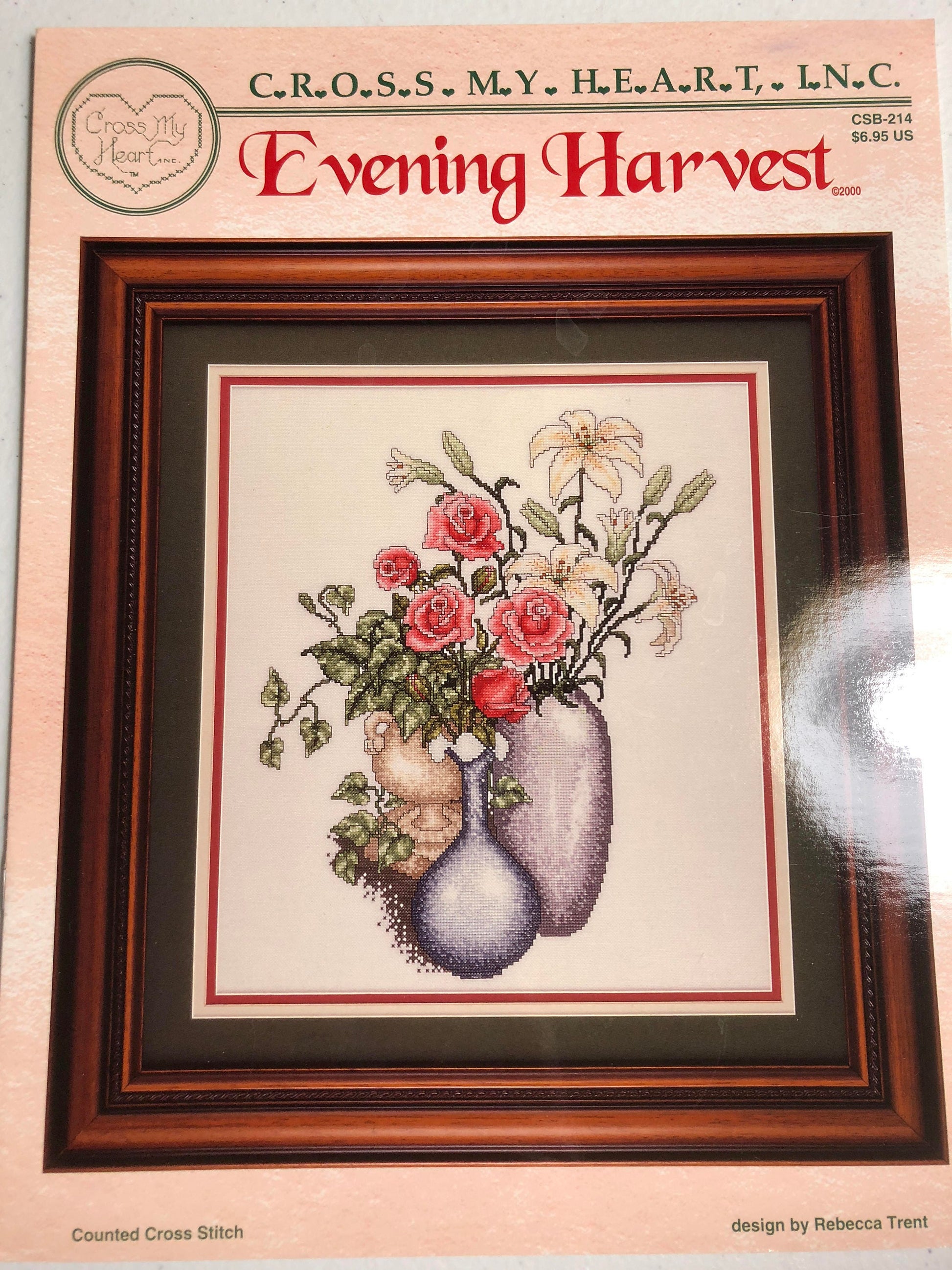 Cross My Heart Evening Harvest design by Rebecca Trent counted cross stitch design CSB-214