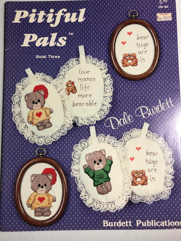 Dale Burdett, The Pitiful Pals, Book Three, Vintage 1985, counted cross stitch design booklet