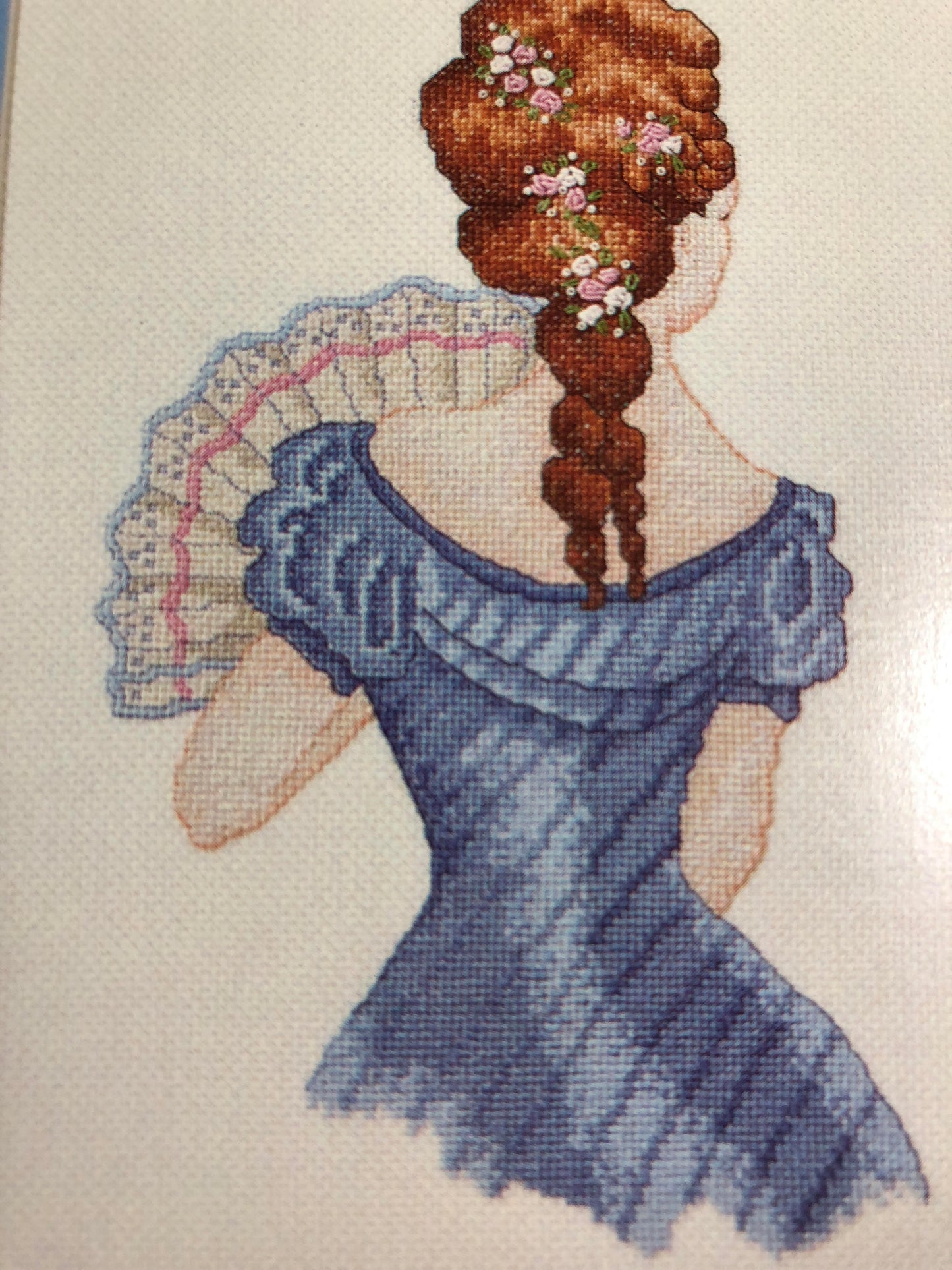 Color Charts, 18th Century Lady, by Brenda Messing, Vintage 1992, counted cross, stitch pattern