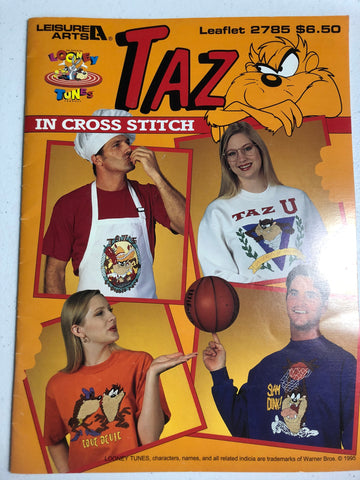 Leisure Arts, TAZ, Vintage 1995, Leaflet 2785, counted cross stitch, pattern book